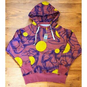 Mcnairy & co Hoodie Mens XL Orion Crewneck Pullover Pink Purple Heavyweight NWT
